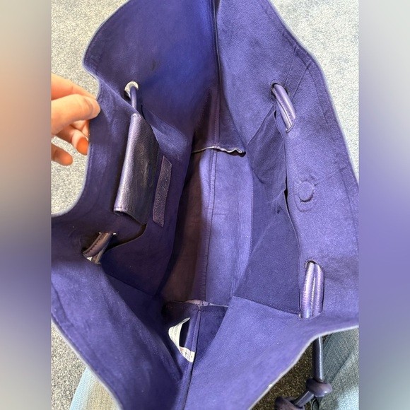 NWT Free People Head Over Heels Purple Leather Satchel Boho Women One Size - Picture 10 of 13